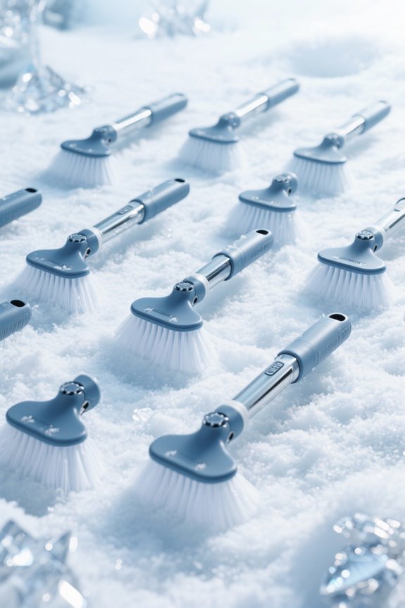 top pivoting snow brushes