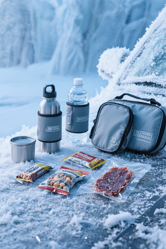 winter travel food supplies